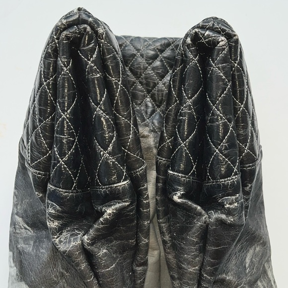 Authentic Chanel Melrose Degrade Cabas Gray Ombre Drawstring Chain XL Tote Bag - Picture 9 of 16